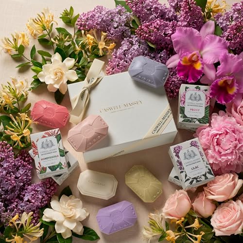 Image of Caswell-Massey Natural Bar Soap Gift Set for Women, Floral Collection, Moisturizing Triple-Milled Body Soaps for All Skin Types, Essential Oils & Plant-Based Formula, 6 Scents, 12 Bars x 3.5 Oz