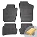 Produktbild FROGUM EL Toro Gummimatten Ganzjähriges-Set von Autofussmatte Auto Fußmatten für SEAT Ibiza IV 2008-2017, für Skoda Fabia III 2014-2021 | Beständiges Gummi Material | 1,5cm Schutzkante