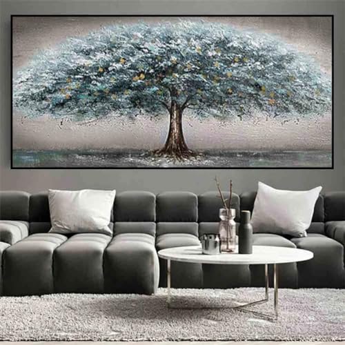 Affiches et impressions d'arbres de luxe modernes sur toile KEBIA 50x100 cm sans cadre