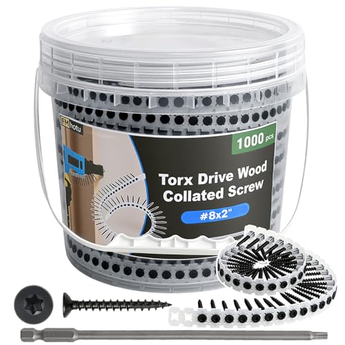 Vis cloison sèche Torx noire filet grossier anti-dérapage avec foret