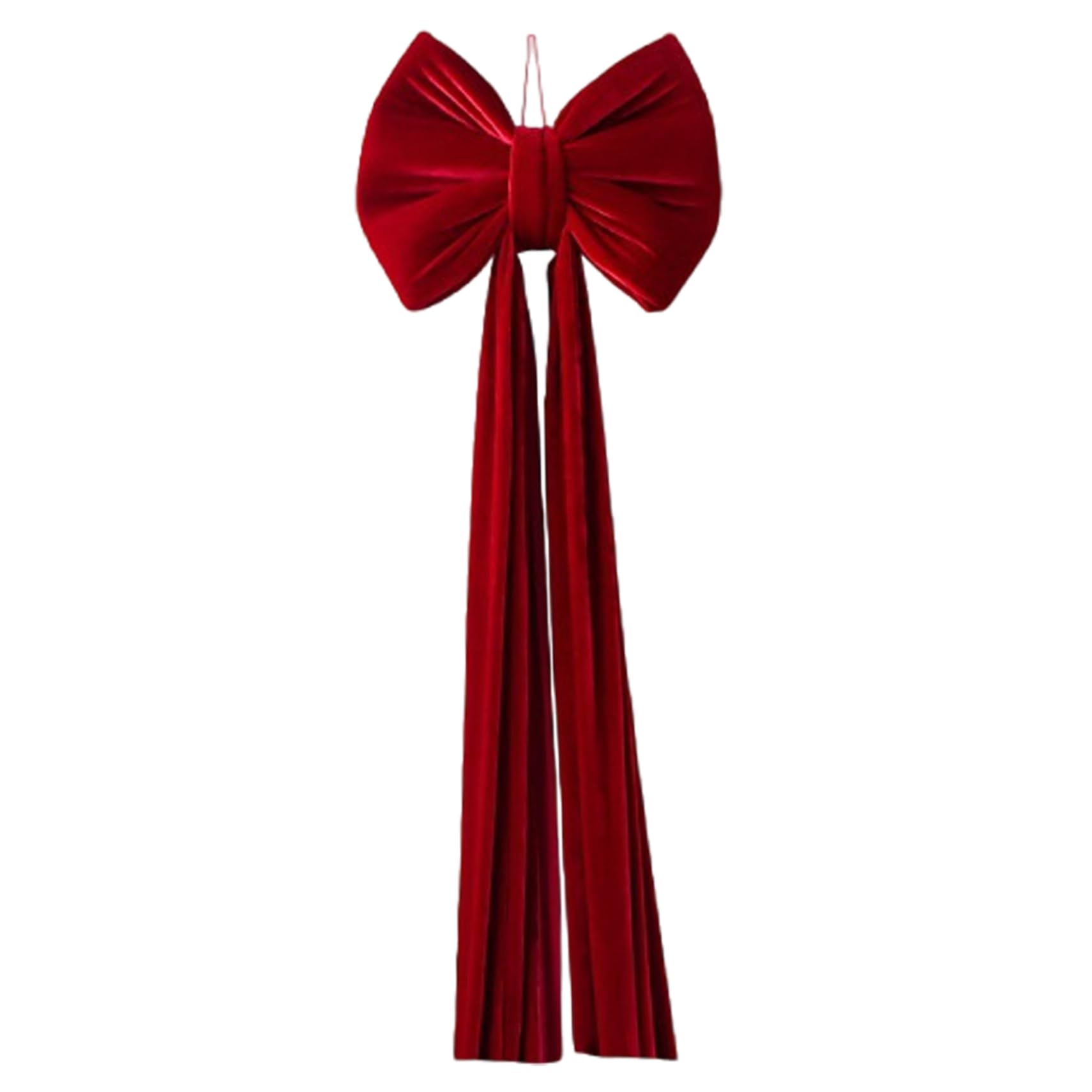 Syglawnd Claret Velvet Bows For Christmas Tree, Christmas Tree Topper Bow, 43.3 Inch Extra Large Red Velvet Bows For Home Toppers Wreath Wall Room Party Holiday Decor Supplies