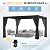 LVUYOYO 10' x 13' Louvered Pergola, Outdoor Aluminum Pergola with Adjustable Roof, Waterproof Metal Gazebo with Curtains and Netting for Patio, Backyard, Garden, Deck (Black)