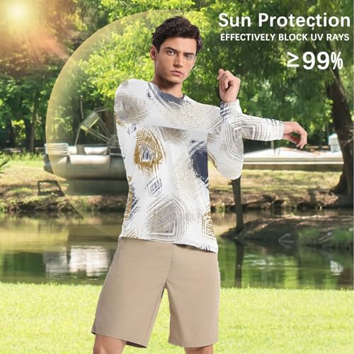 Geometric Glitch Long Sleeves UPF 50+ Classic Crew Neck Long Sleeve UV Sun Protection Long Sleeve Shirts Outdoors4
