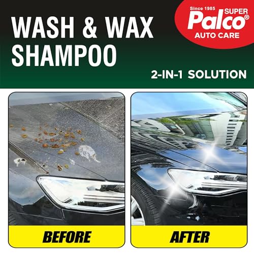 Image of PALCO Dashboard & Leather Car Polish 100ml, Wash and Wax Car Shampoo 500ml, Exterior & Interior Cleaner 500ml Each, Tyre Shinner 200ml, Available Microfiber Cleaning Cloth, Car Cleaning Kit