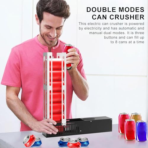 vnmudzeo Automatic Countertop Can Crushers Adjustment Bracket,for Cola, Beer Cans,6-12 oz Electric Plastic Water Bottle Compacting Machine, High Thrust Motor