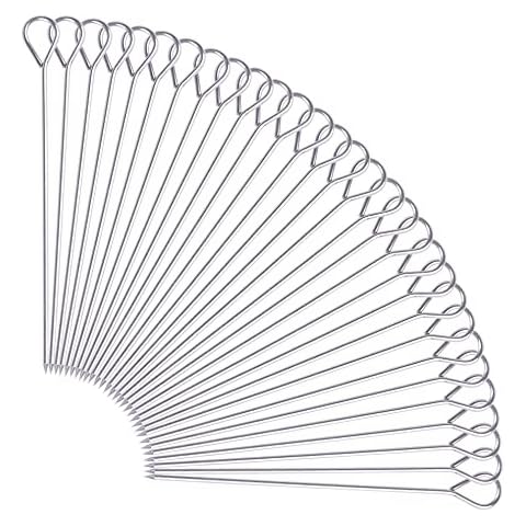 HONSHEN 30 pcs 6 inches Turkey Lacers for Trussing Turkey,Stainless Steel Skewers Turkey Pins for Trussing Turkey and Poultry Cover