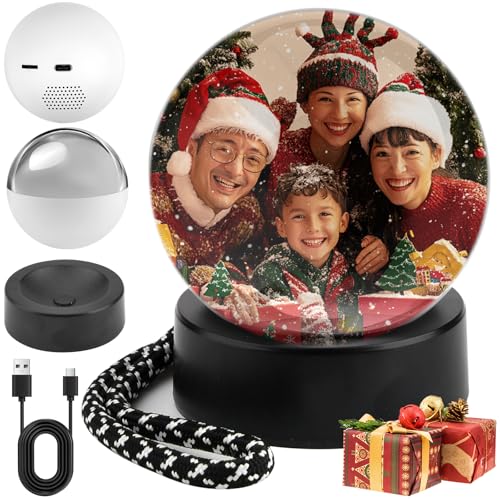 Bola de Cristal 3D con Pantalla Digital, Esfera de Cristal Personalizada, LED Personalizada Fotos y Video, Memory Sphere, Bola de Crista-l Memoria, Gepersonaliseerde Crystal Sphere Familia Amigos