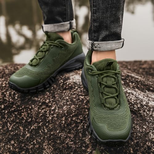 Image of LEDINEY Mens Hiking Shoes Waterproof Lightweight Ankle Boots Outdoor Trekking Camping Walking Quest