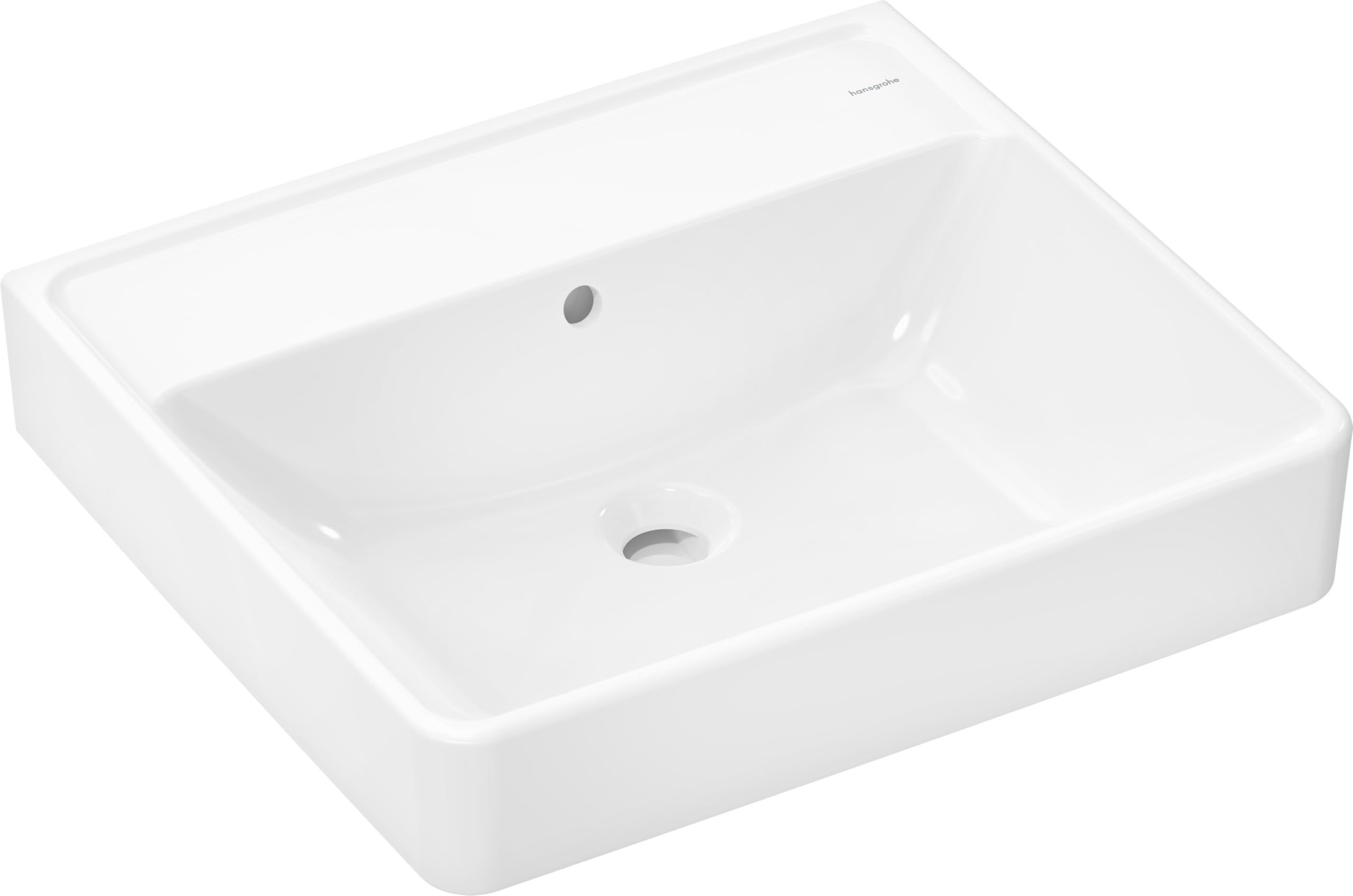 hansgrohe Xanuia Q Waschtisch, ohne Hahnloch, mit Überlauf, 550x480mm, weiß, 60235450