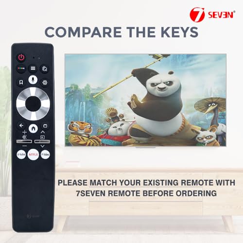 Image of 7SEVEN Compatible of Haier Bezel Less Tv Remote Original HTR-U29A Model Suitable to LE43K6600SG LE50K6700UG LE65S8000UG Variant AI Smart Voice Command by Google Assistant - Pairing Must !