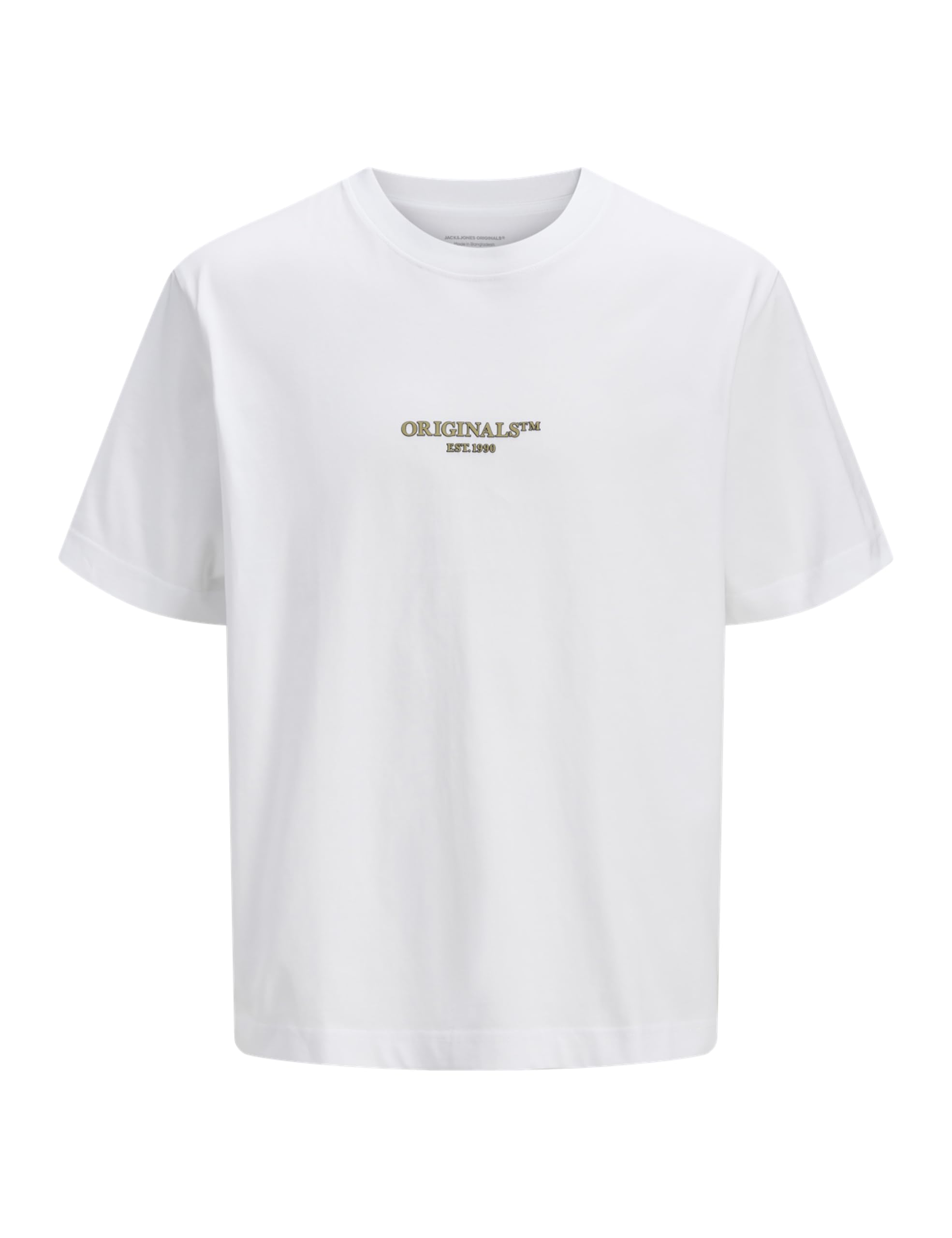 JACK & JONES Jorislington Minimal Branding Tee Ss Sn, Bright White, L