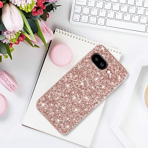 Coque Google Pixel 9a paillettes or rose cadeau parfait pour elle - 7