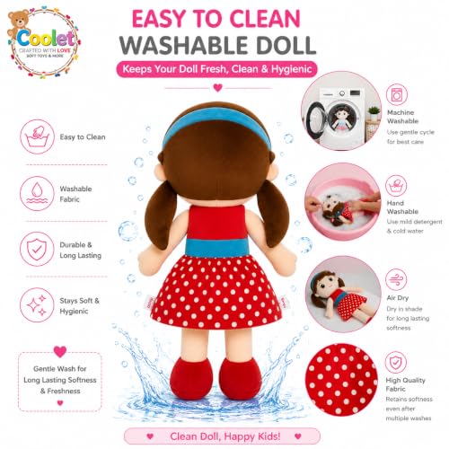 Image of Malina Cute Girl Soft Doll 57 cm | Multicolor Plush Toy for Kids | Soft & Washable Stuffed Doll for Boys & Girls