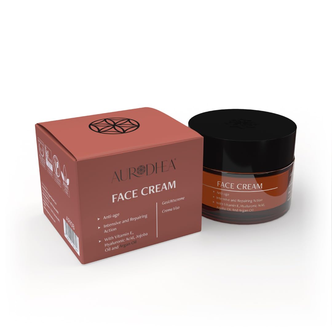 Crème visage bio avec huile d'argan et acide hyaluronique 50 ml