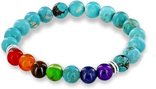 Believe London® Gemstone Bracelet Chakra Bracelet Anxiety Crystal Natural Stone Men Women Stress Relief Reiki Yoga Diffuser Semi Precious