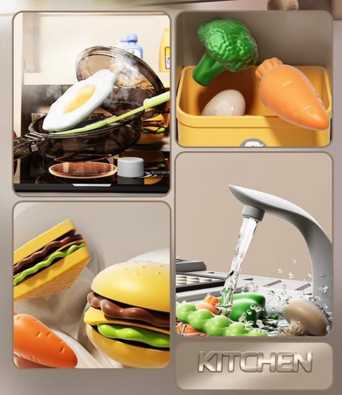 Miniatura 6 de Set de Cocina Infantil ST-KS-68 STEM 68 Pcs Interactive Chef Play 32.3x22.0 in