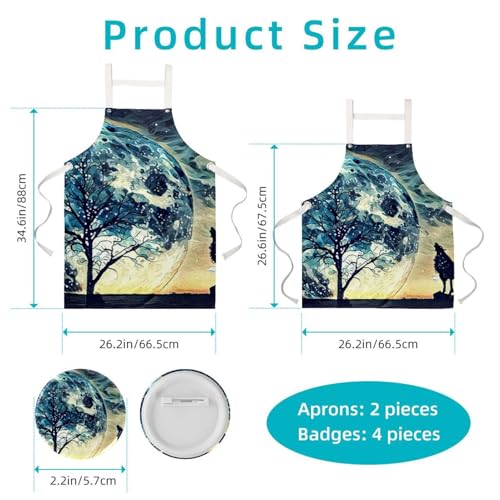 Tablier de cuisine pour pâtisserie et nettoyage de la maison style planète