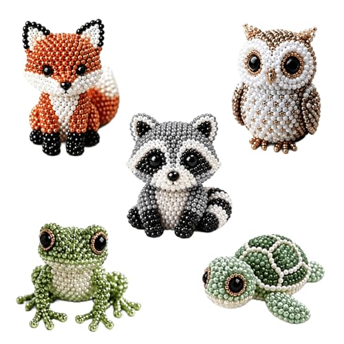 Kit de cuentas 3D para aprender a tejer figuras de pájaros pequeños fácilmente