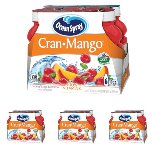 Image of Ocean Spray Cran-Mango Juice Drink, 10 Ounce Bottle (Pack of 24)