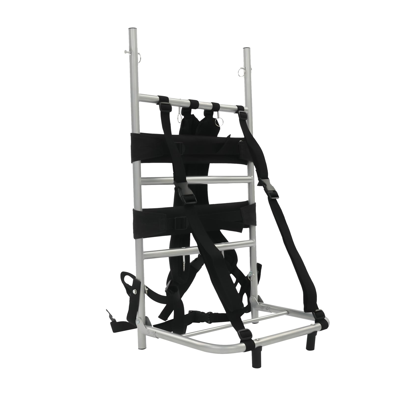 Telaio per zaino pesante (20 kg), robusto telaio pieghevole in alluminio e nylon, spallacci regolabili, ideale per trekking e attività all'aperto