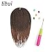 Lihui Crochet Hair For Black Women Crochet Braids Box Braids Crochet Hair 7Pcs/lot Crochet Box Braids Pre Looped Goddess Box Braids Braiding Hair Extensions(24Inches,1B/30 Color)