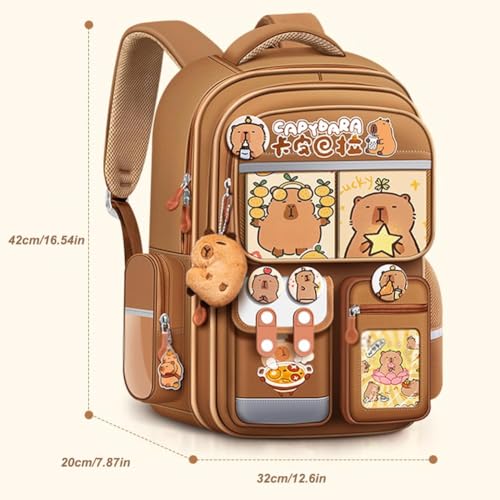 Kawaii Capybara Backpack - Large-Capacity WaterproofBackpack CapybaraBackpacks Set (1Pcs)2