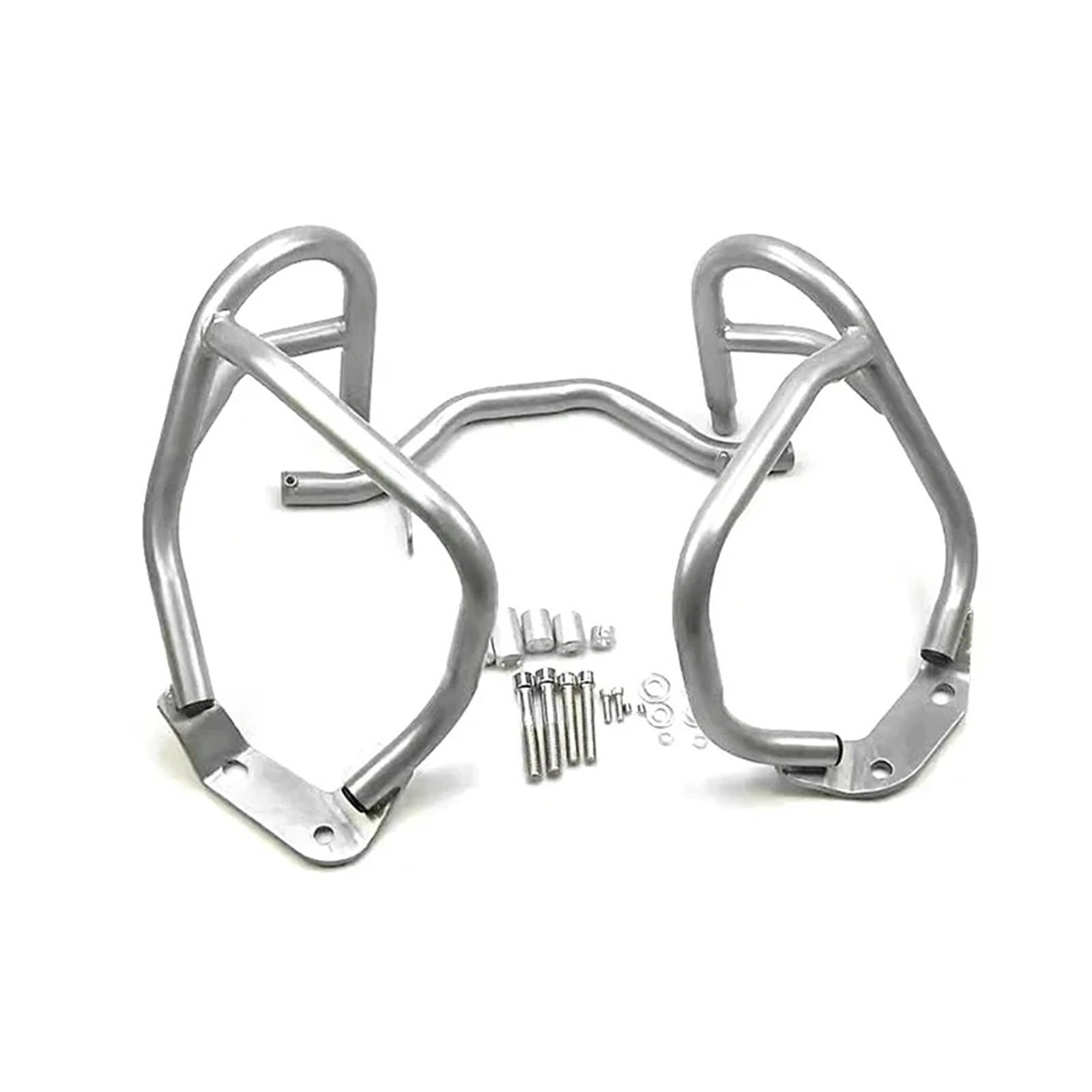 Paramotore Paraurti Per BMW R 1200 GS Per R1200GS 2008-2012 Protezione Motore Superiore Inferiore Moto Barra Paraurti Gabbia Anti Acrobazie(Silver-Upper Only)