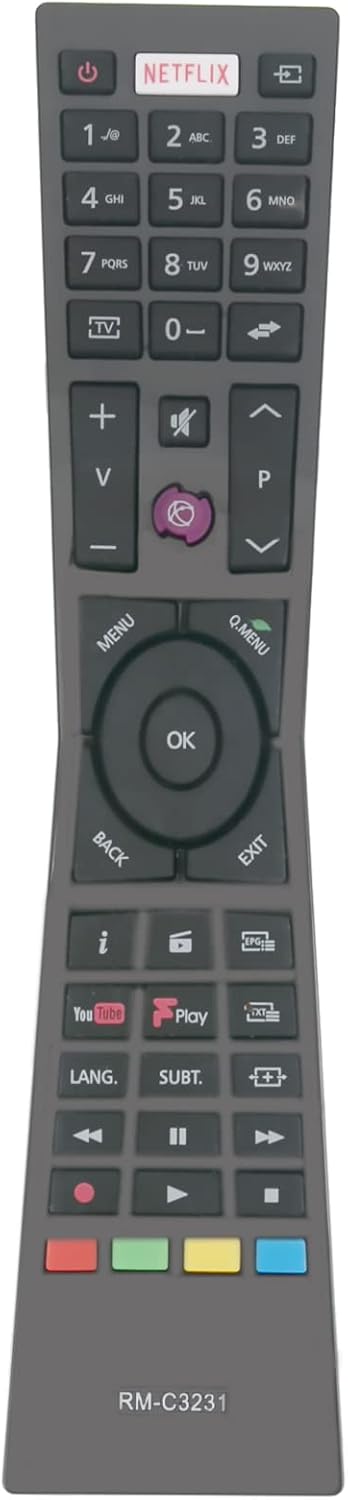 AULCMEET RM-C3231 sub RM-C3232 RC4996 Replace Remote Compatible with JVC TV RMC3232 LT-43C870 LT-55C860 LT-24C660 LT-24C661 LT-32C660 LT-32C661 LT43C862 LT43C870 LT55C860 LT24C660 LT24C661