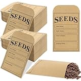 LOTMER 200 Pieces Seed Saving Envelopes, 3.2x4.8 Inch Seed Packets Envelopes, Sealing Kraft Seed Packets Envelopes for Fruit Vegetable and Flower Seeds Storage