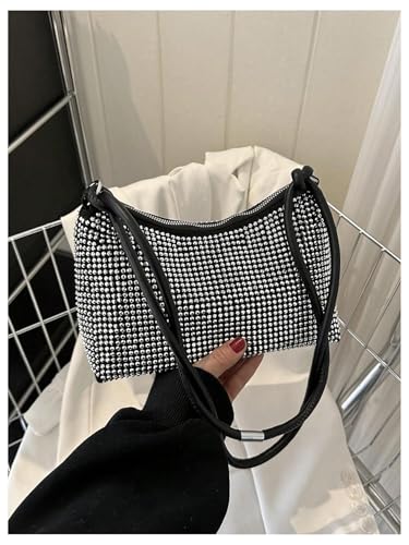 Verdusa Women's Hobo Evening Shoulder Bag Elegant PU Leather Handbag Purse with Zipper Silver One Size2