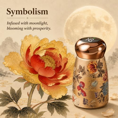 Botella de agua mini aislada 8oz Taza térmica de acero inoxidable con revestimiento cerámico PEONY miniatura 2