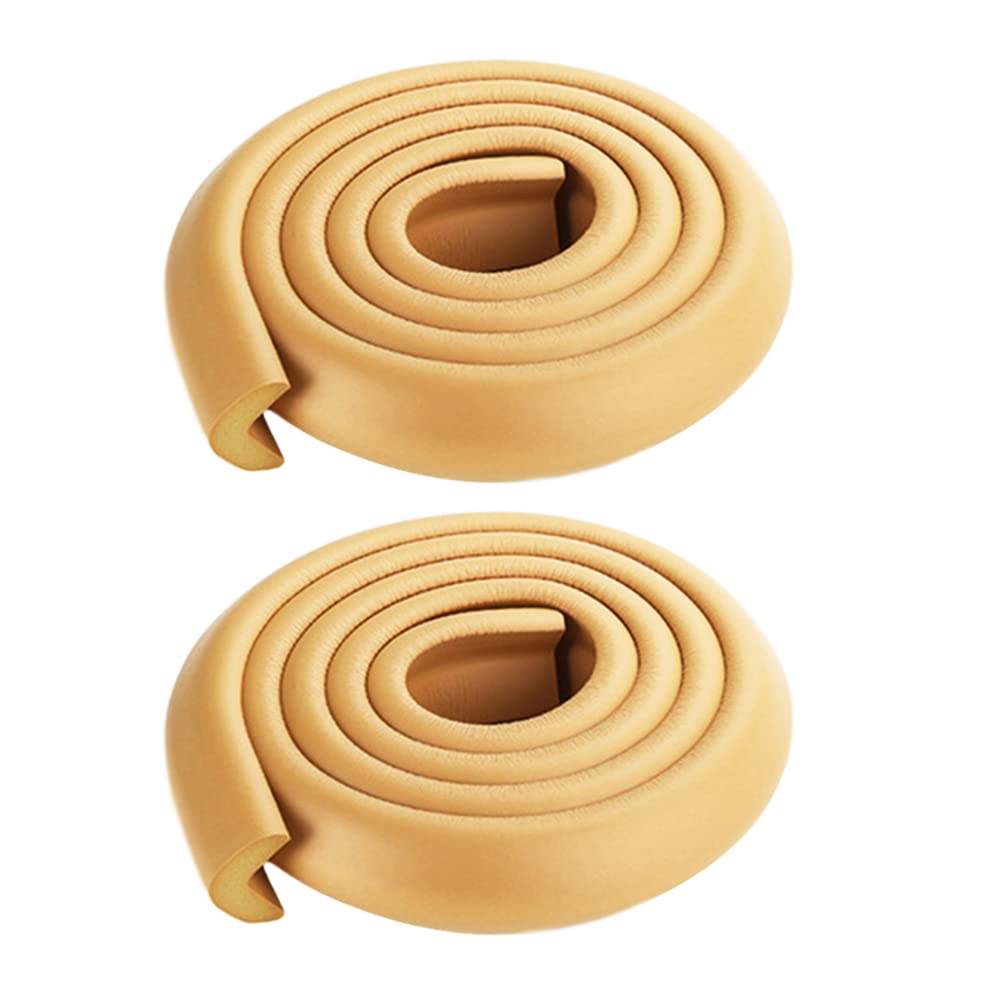 Edge and Corner Protector, 4M L Shape Baby DIY Proofing Guard Coverage Safety Bumper Edge Corners for Child Safety, Furniture Protect (Dark Yellow)