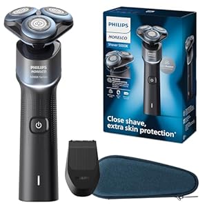 Philips Norelco Exclusive Shaver 5000X with SkinGlide Protective Coating, Rechargeable Wet & Dry Shaver with Precision Trimmer and Storage Pouch, X5006/85
