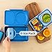 Omie OmieBox UP bento Box for Kids | Insulated Lunch Box | Leak Proof Vacuum Insulated Thermal Food jar | Cooler ice Pack | 2 Compartments (Cosmic Blue)