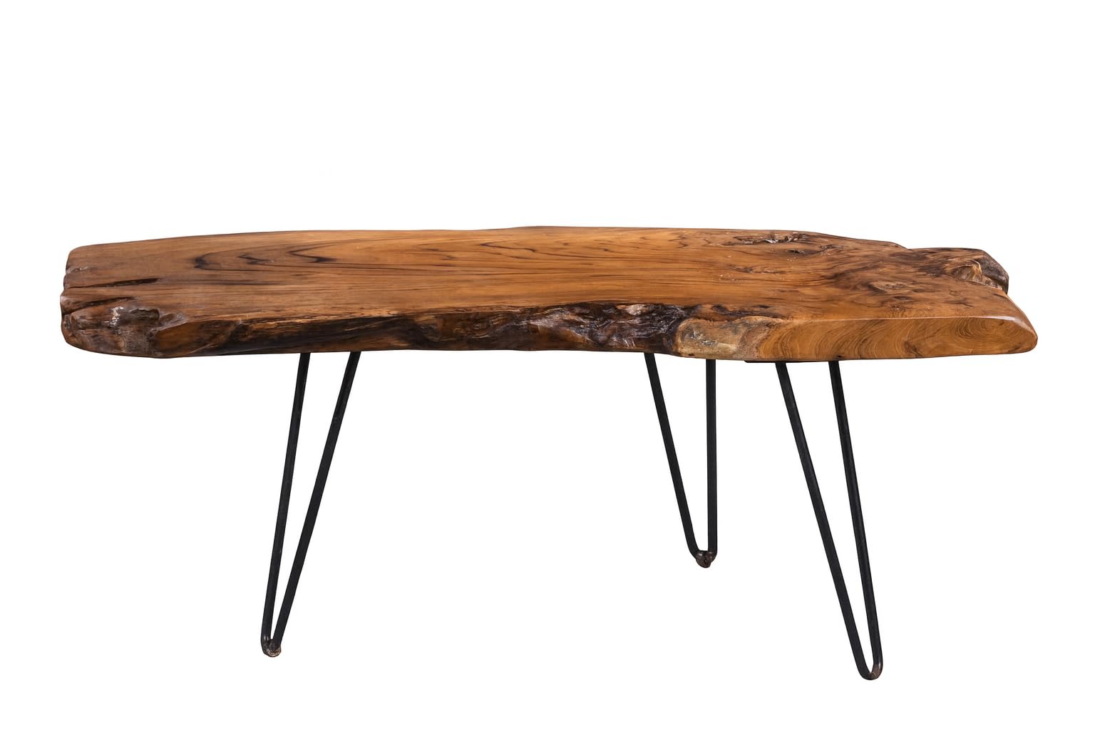 Hometrends4You Tallus Stolik Kawowy, Drewno Tekowe, Brązowy, 100 x 40 x 40 cm