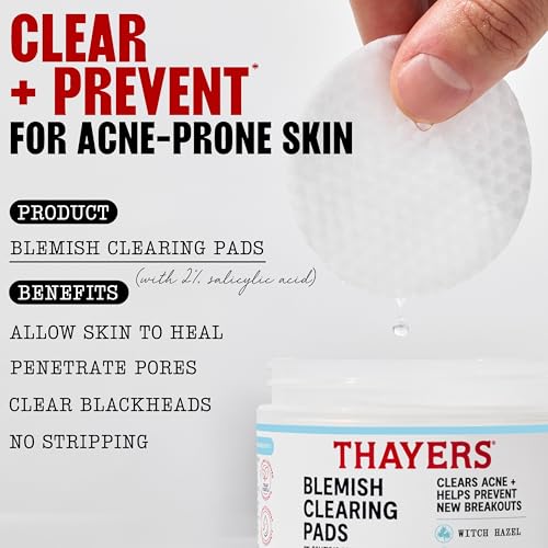 Thayers Blemish Clearing Acne Pads, Salicylic Acid Acne Treatment for Face, Pore Reducing, Exfoliating, and Soothing Skincare, Witch Hazel Toner Pads, 60 Ct - Image 5