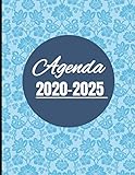  Agenda 2020-2025: Diseño Floral Azul - Planificador Mensual cinco años 2020 2021 2022 2023 2024 2025 Gran Calendario Tamaño Din A4 con 66 Meses para ... para regalo tanto para niños como adultos