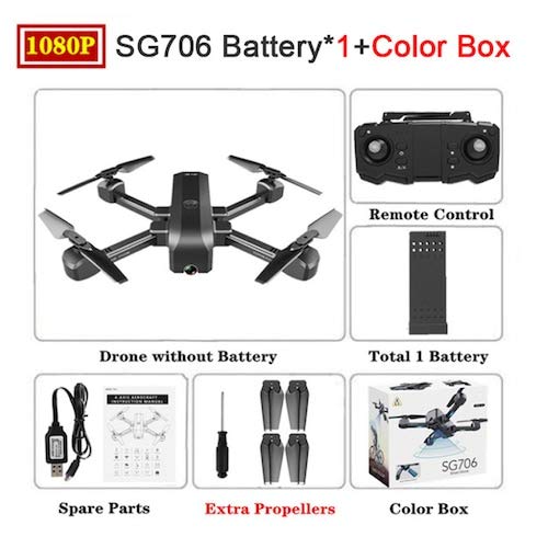 HaiMa Sg706 Drone Con 4K Wifi 1080P Doppia Fotocamera Quadcopter Altezza Di Stabilità Del Flusso Ottico Rc Giocattolo - 4K Con Borsa Di Stoccaggio Cina