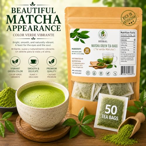 Té verde matcha 50 bolsitas 2 g cada una miniatura 7