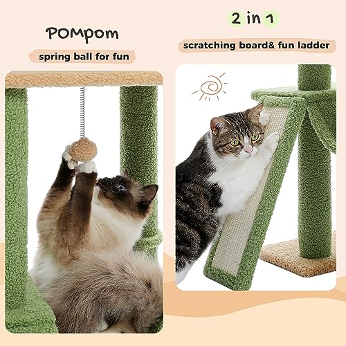 Árbol para gatos PAWZ Road con altura ajustable 85-112 in miniatura 5