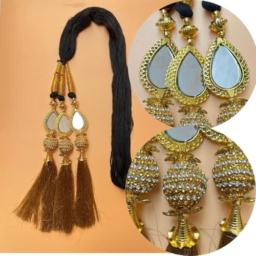 Image of Women's Patiala Shahi Paranda /Parandi Traditional Hair Accessory Braid Tassles /Hair Extension /Choti for women and girl