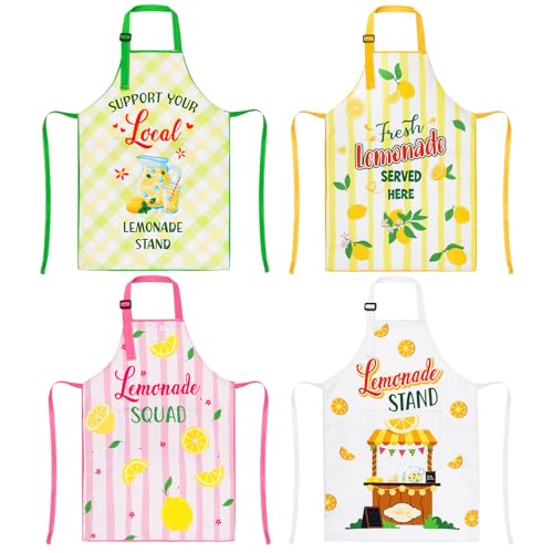 XLSXEXCL 4 Pack Lemonade Stand Apron, Lemon kids...
