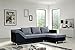 Produktbild Küchen-Preisbombe Sofa Couch Ecksofa Eckcouch Sofagarnitur in schwarz/hellgrau - Lissabon 1- R