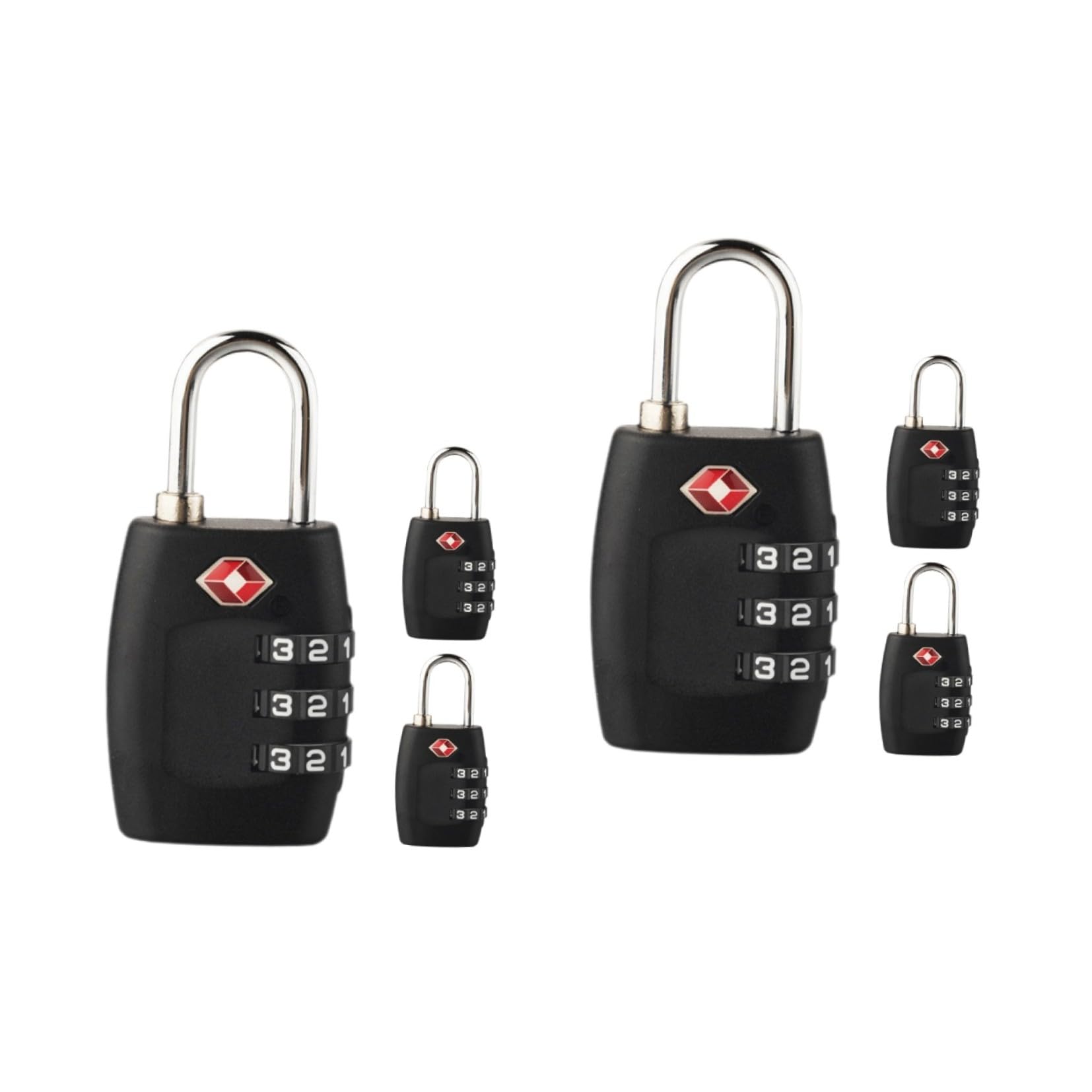 HOMSFOU 6pezzi Serrature Combinazione Per Valigie Blocco Di Sicurezza Per Bagagli Da Viaggio Design Moderno e Resistente Facile Da Usare Adatto Per Zaini e Borse
