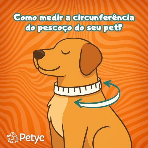 Colar Elizabetano Cães e Gatos PETYC Ajustável Confortável Pós-Cirúrgico Proteção Essencial (Branco