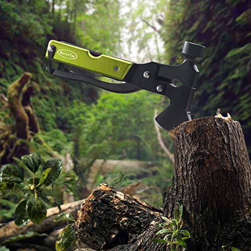 RoverTac Multitool Camping Accessories Survival Gear and Equipment 14 in 1 Hatchet with Knife Axe Hammer Saw Screwdrivers Pliers Bottle Opener Durable Sheath Gifts for Men Women - Thumbnail 4