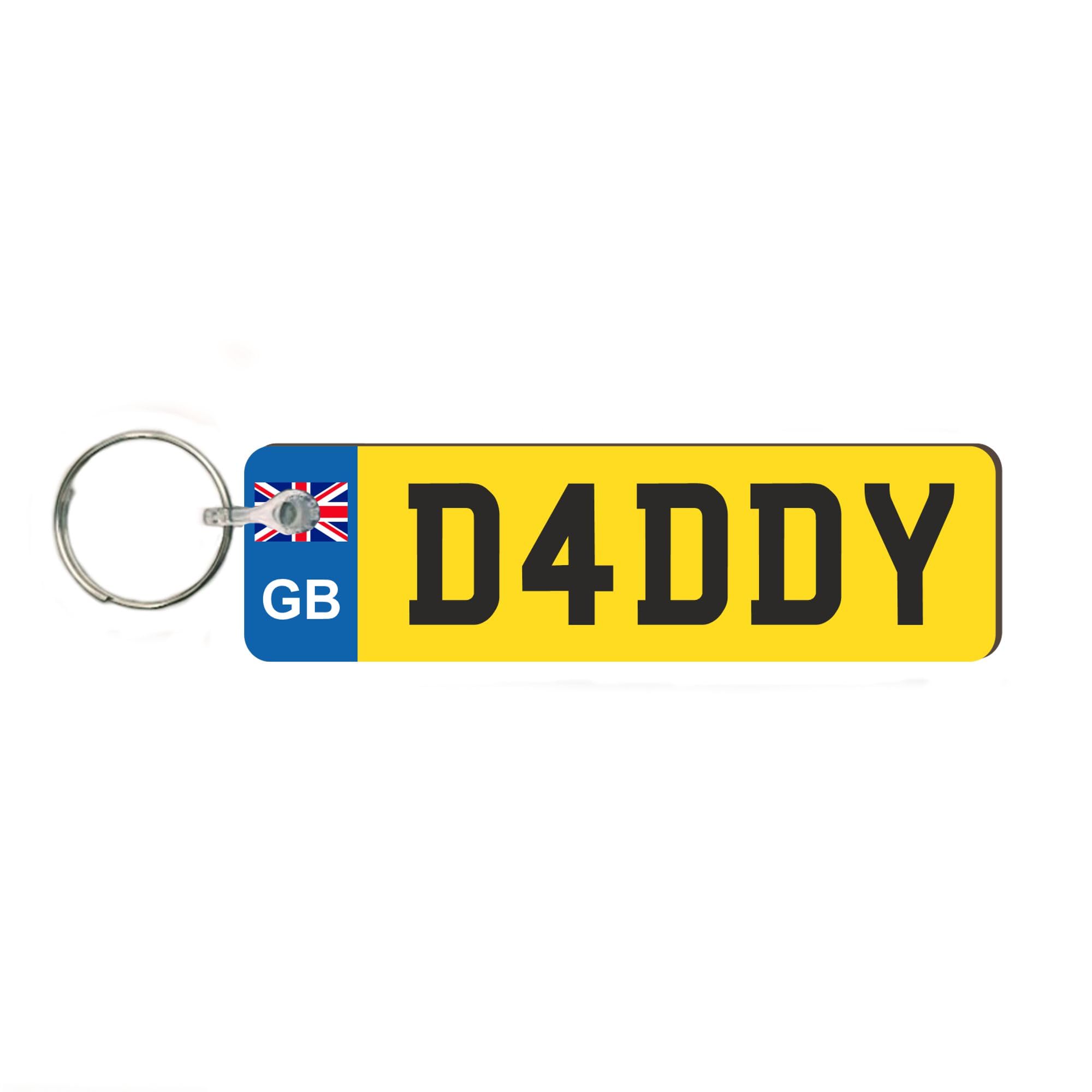 Custom License Plate Keychain - Wooden Number Plate Keyring - Mini Number Plate Key Ring - Name Plate Keychain - Just Passed Milestones (Standard designs, D4DDY)