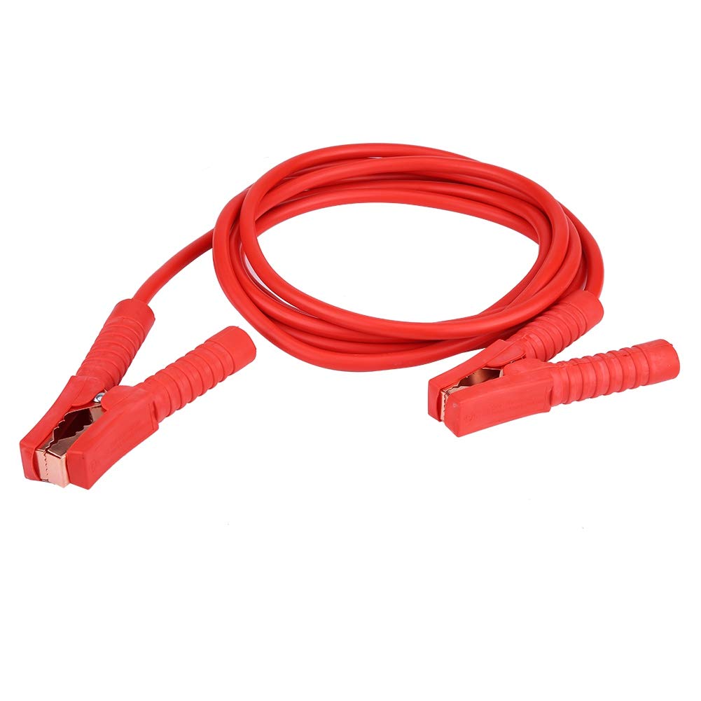 SIXRUN Cavo Batteria per Auto 12 V, Cavo di Avviamento Batteria di Emergenza in Rame Puro 4 M 2000 A, Terminali Isolati con Codice Colore, Cavi Flessibili Rosso Nero per Avviamento di Veicoli su