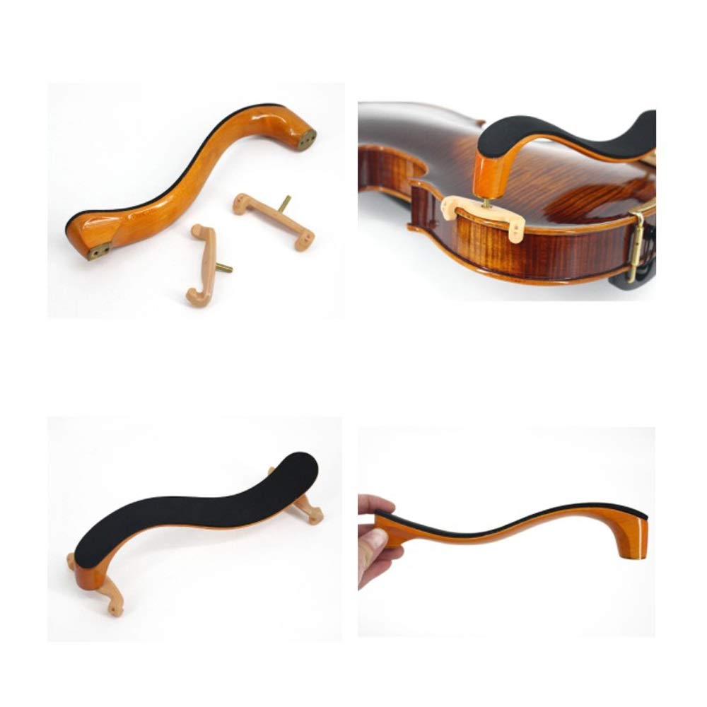 ヴァイオリン 肩当て バイオリン 肩当 木製 4/4 3/4 クロス付き