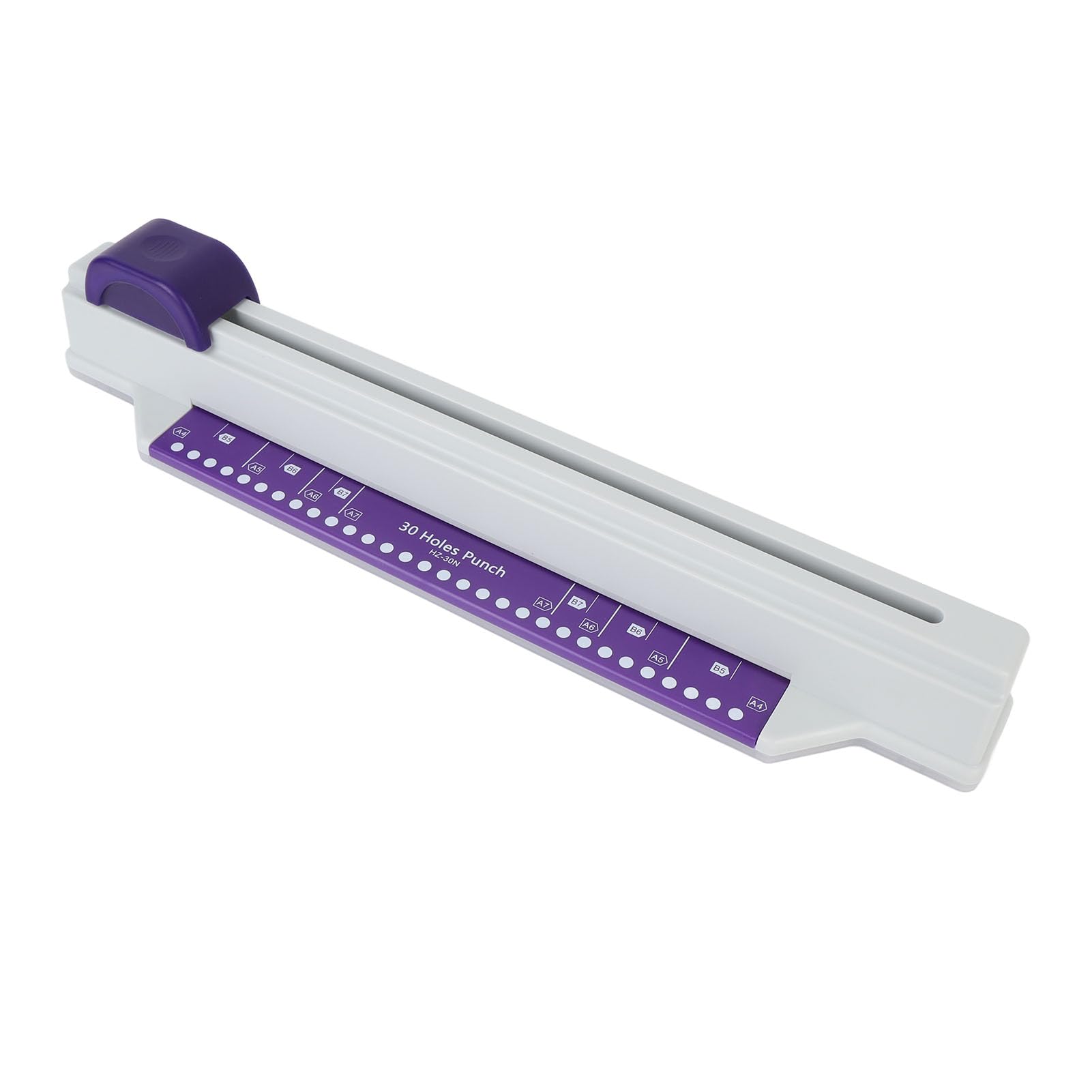 Perforatore a 30 fori formato A4, rilegatrice a spinta manuale con 4 anelli per fogli mobili, perforatore da scrivania per carta con capacità di 6 fogli, adatto per uso ufficio e